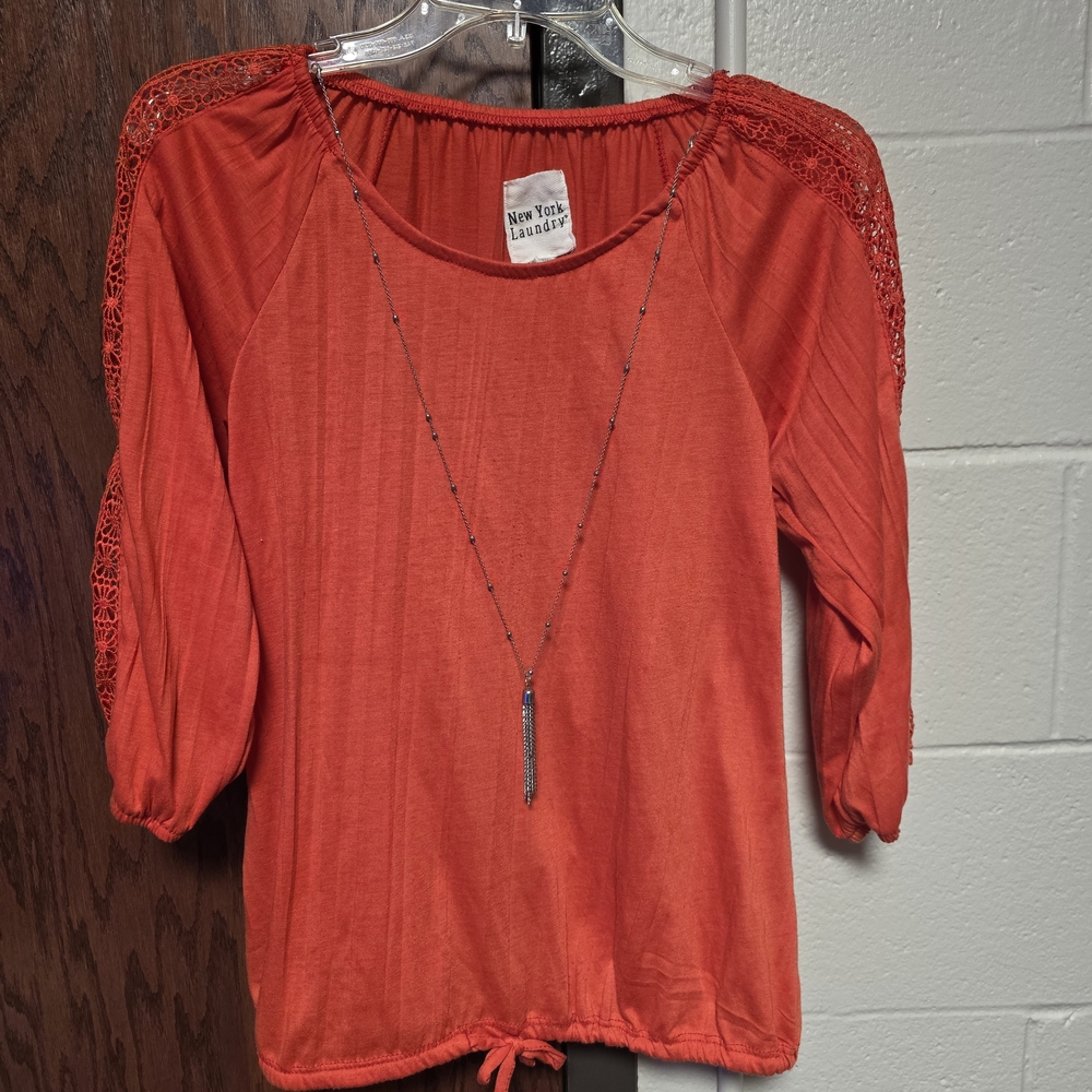 New York Laundry Women's Vibrant Orange Blouse